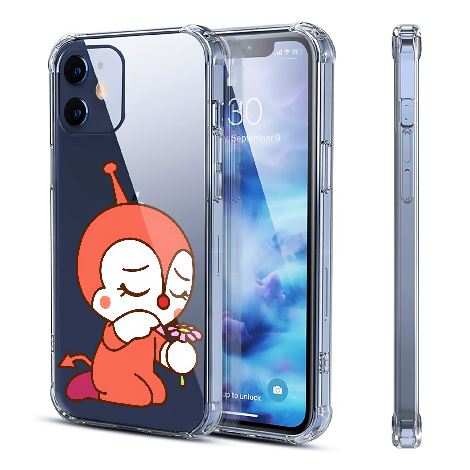 （画像用） アンパンマン Anpanman 【iPhone 12シリーズ対応】透明スマホケース（クリアソフトケース）